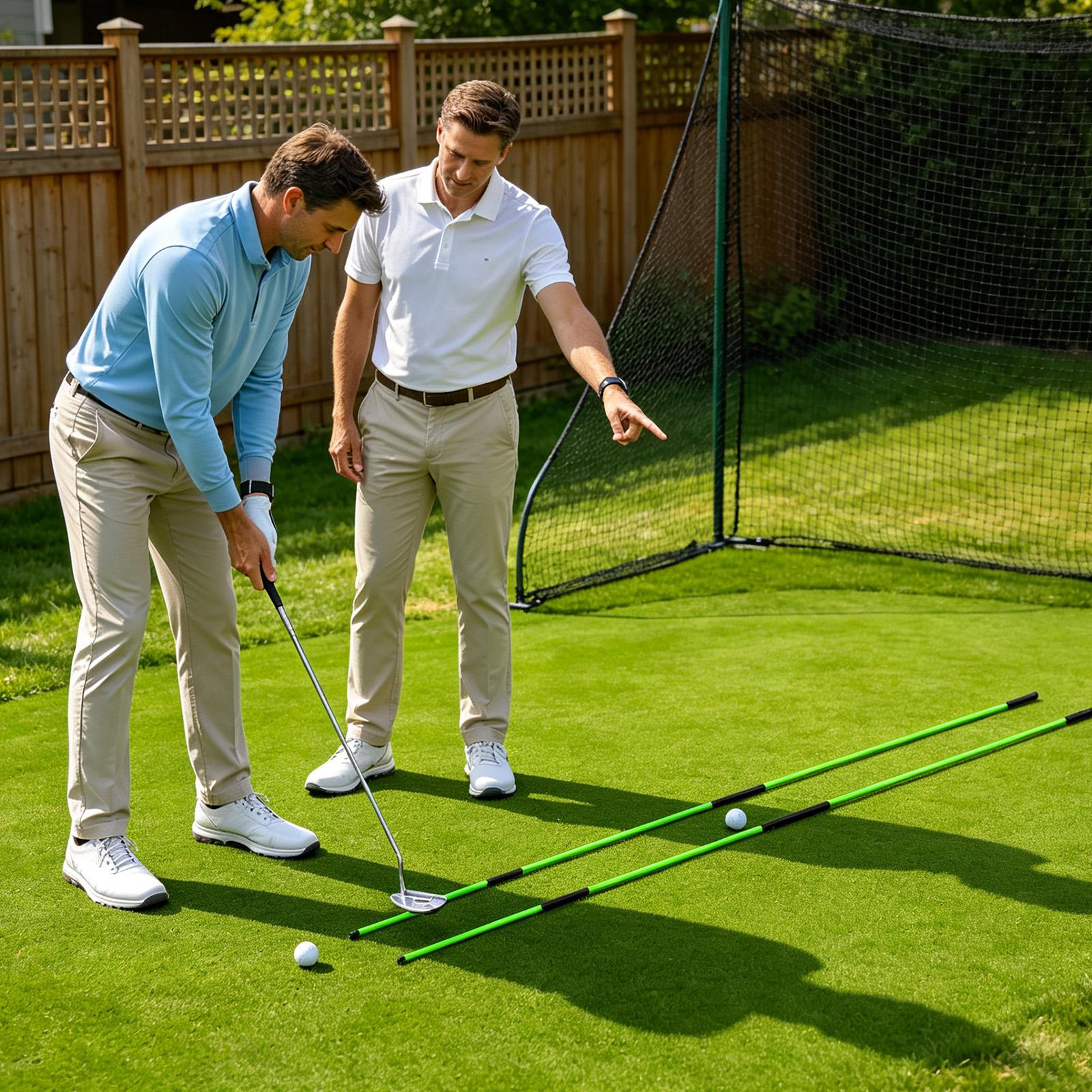 Golf Equipment Beginners - Alat Pelatihan Golf Swing Plane Trainer,