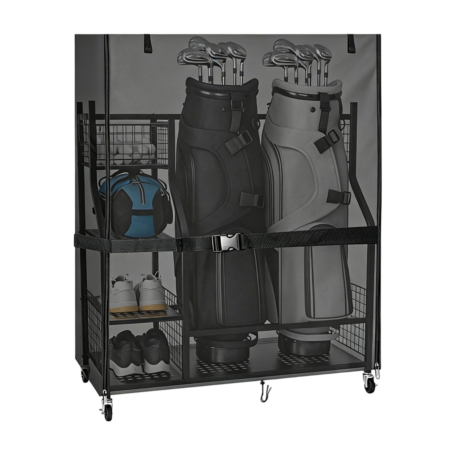 Golf Equipment Garage Organizer - Penutup Debu untuk Rak Penyimpanan Golf,