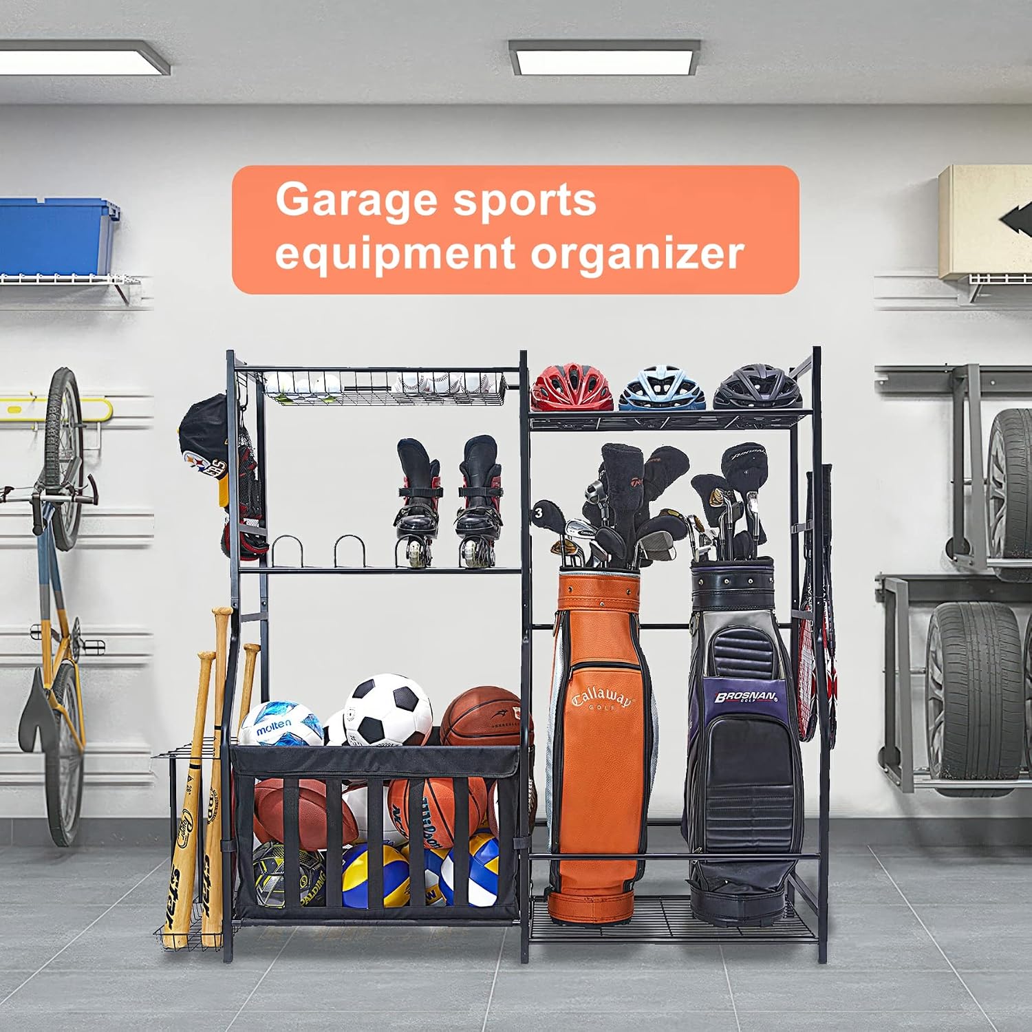 Rak Penyimpanan Peralatan Olah - Golf Equipment Garage Organizer ulasan dan harga