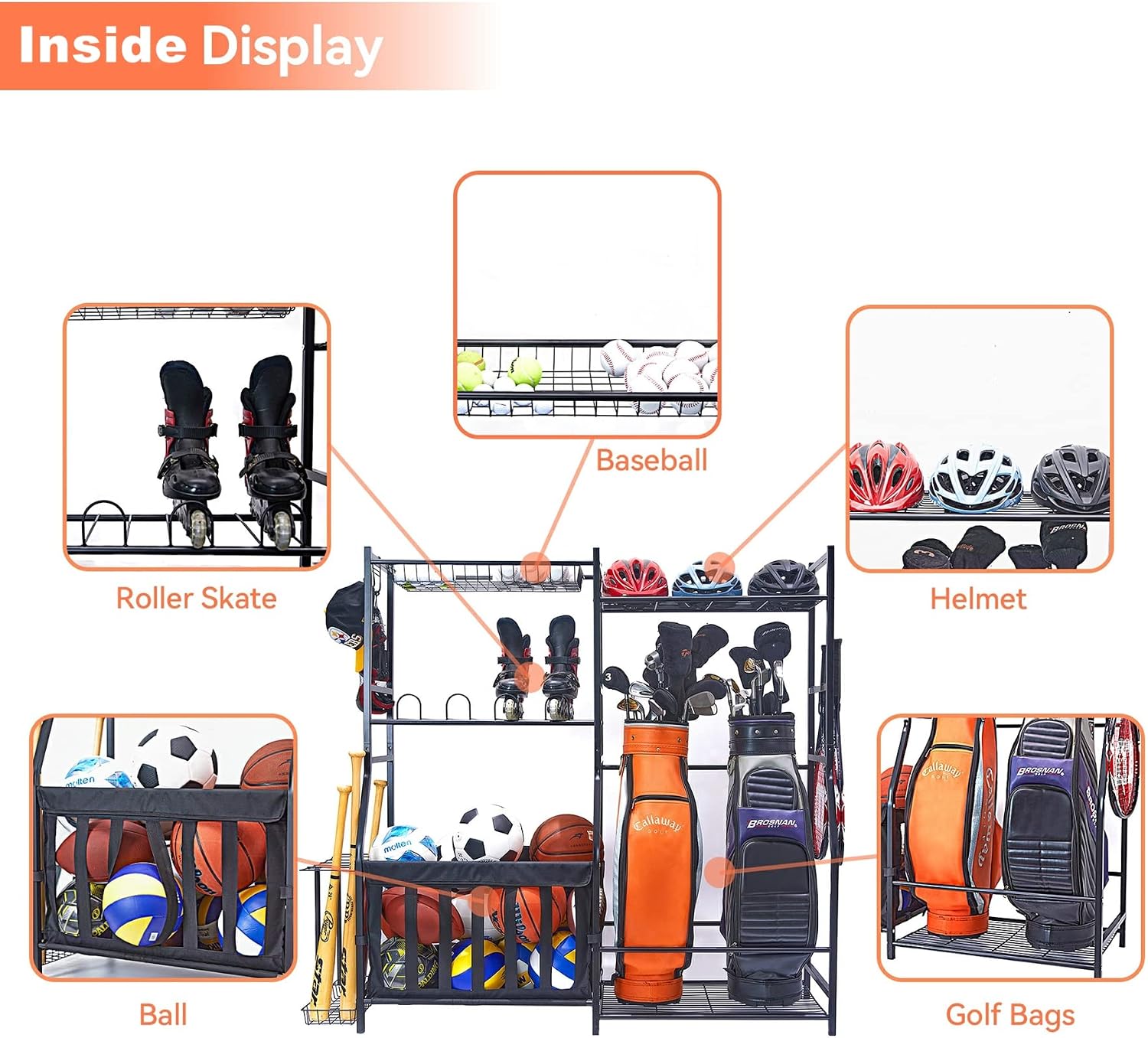 Rak Penyimpanan Peralatan Olah - Golf Equipment Garage Organizer ulasan dan harga