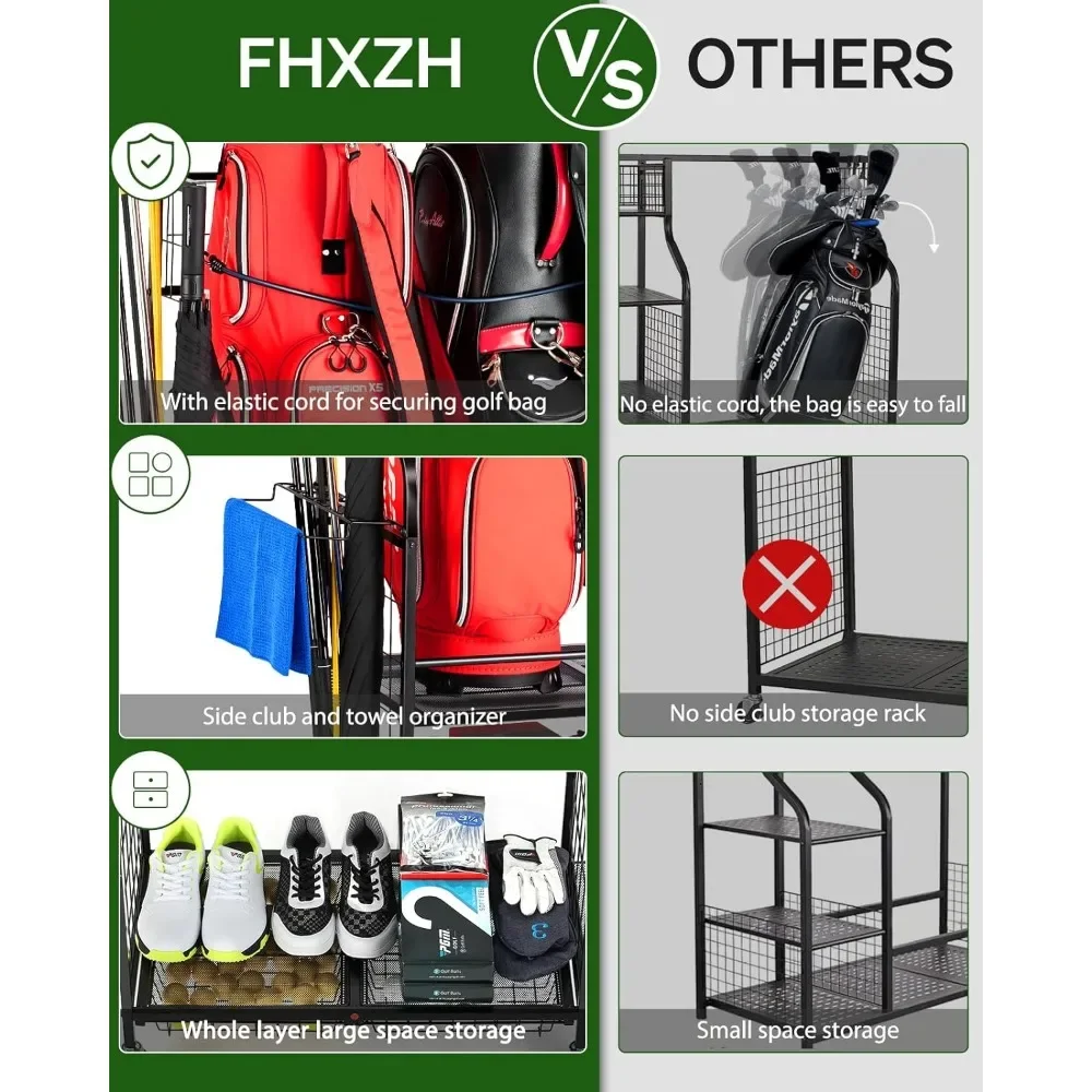-Penyelenggara Garasi Penyimpa - Golf Equipment Garage Organizer ulasan dan harga