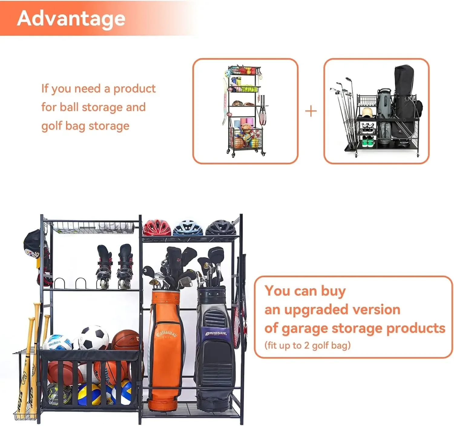 Organizer Peralatan Olahraga G - Golf Equipment Garage Organizer ulasan dan harga