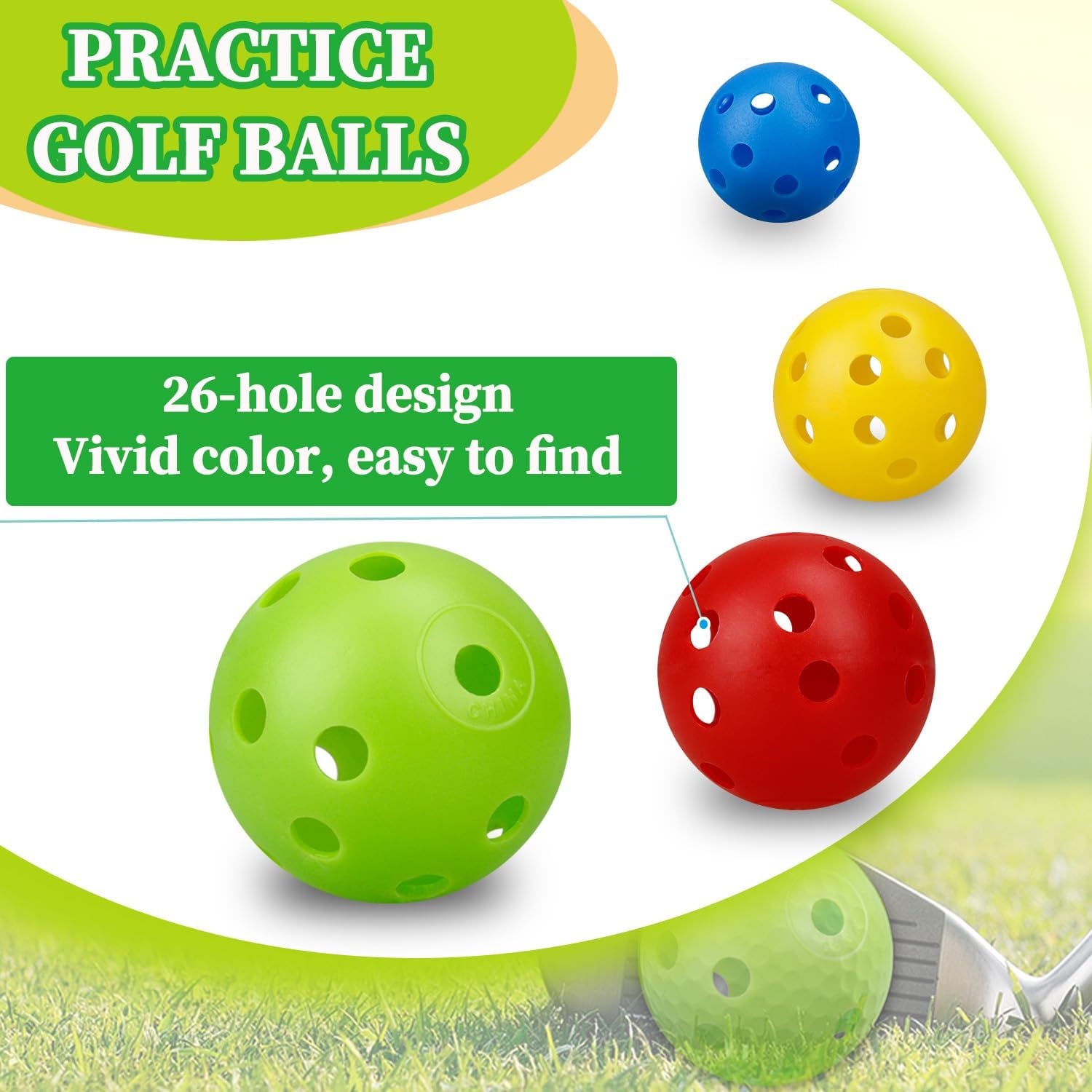 24 Pcs 42MM Aliran Udara Warna - Golf Exercise Equipment ulasan dan harga
